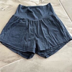 HALARA Dark Blue High-Waisted Athletic Shorts